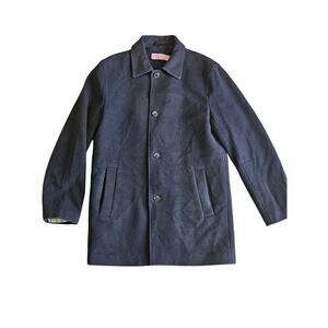 Vineyard vines Martha's Vineyard mens small navy wool overcoat peacoat coastal